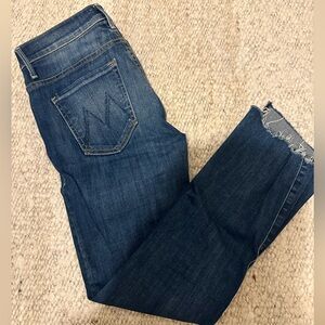 Mother Insider Crop Step Fray